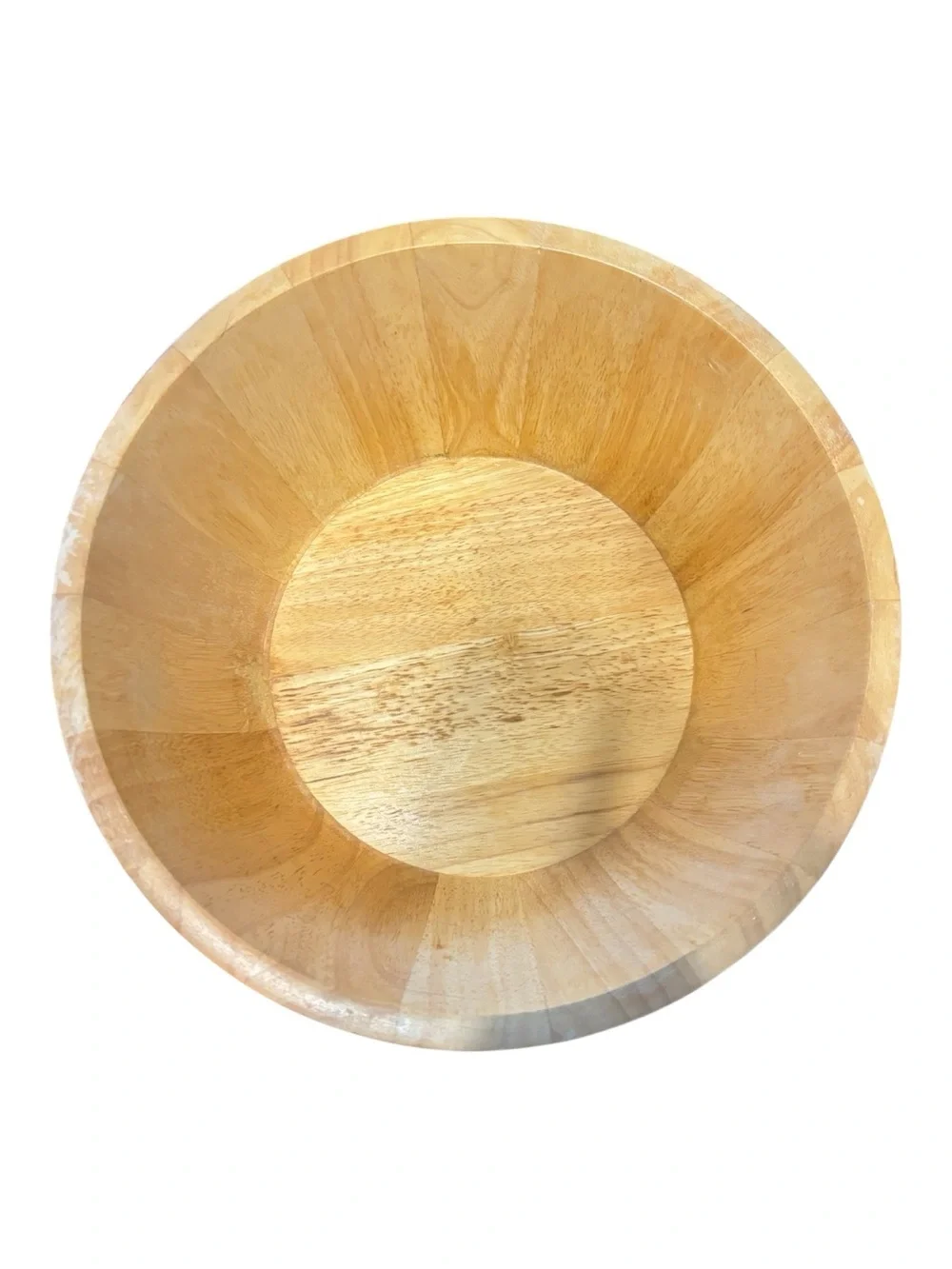 Clay Art Hand-Painted Wooden Salad Bowl with Red Tomato Motif